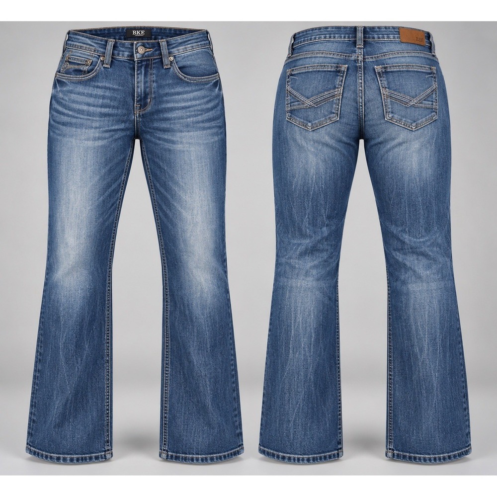 BKE Jake Straight Leg Jeans dark Wash Blue Denim Men's Size 36x32